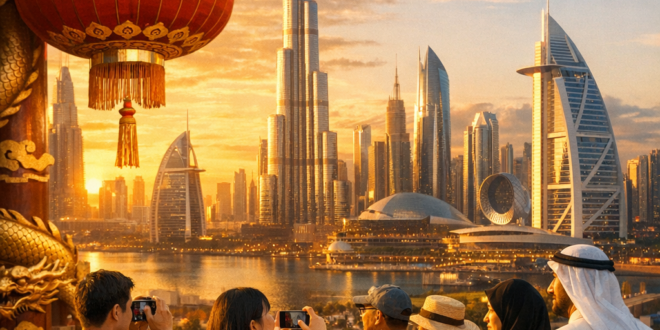 Chinese tourists exploring Middle Eastern destinations