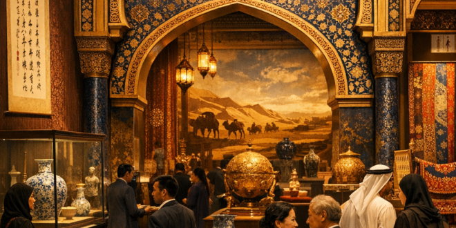 China-Arab cultural exhibition showcasing Silk Road heritage and artistic collaboration